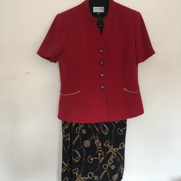 Kasper ASL Jacket Skirt Suit Size 8 Petite- Free shipping - Picture 2 of 8